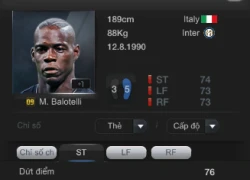 Có một 'Bad Boy' Balotelli rất khác trong FIFA Online 3