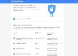 Kiểm tra an toàn tài khoản, nhận được 2 GB miễn phí từ Google