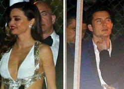 Miranda Kerr bị &#8216;tóm gọn&#8217; ra về cùng Orlando Bloom