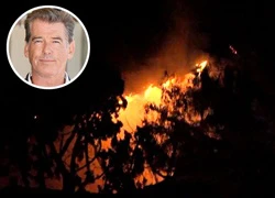 Nhà ngôi sao '007' Pierce Brosnan bốc cháy ngùn ngụt