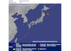 Sóng thần nhỏ tấn công Nhật Bản sau động đất 6,9 độ richter