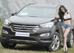 Thiếu nữ Việt gợi cảm bên Hyundai SantaFe 2015