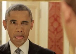 Tổng thống Obama làm mặt hề chụp ảnh tự sướng