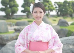 Á khôi Thúy Vân diện kimono làm mỹ nữ Nhật Bản