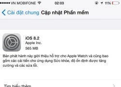 Apple ra iOS 8.2, cải tiến ứng dụng Sức khoẻ và hỗ trợ Watch