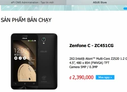 Asus mở cửa hàng trực tuyến bán Zenfone tại VN