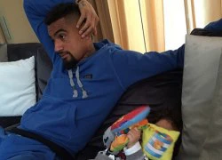 Cậu nhóc giấu mặt nhà Kevin Boateng