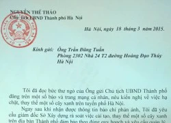 Chủ tịch Hà Nội gửi thư cho ông Trần Đăng Tuấn nói về việc chặt cây