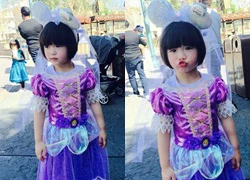 Con gái Thúy Nga ăn diện như công chúa đi 'du hí' Disneyland