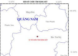 Quảng Nam: Động đất 2.9 độ richter ở huyện Bắc Trà My