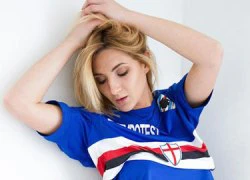 Siêu mẫu Romania khoe ngực căng tròn cổ vũ Sampdoria