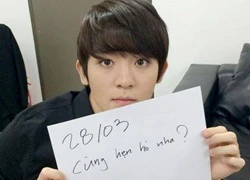 TEEN TOP cầm giấy tiếng Việt rủ fan &quot;hẹn hò&quot; tại &quot;Music Bank in Hanoi&quot;