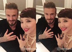 Tóc Tiên khoe ảnh Beckham selfie ủng hộ team The Remix của mình