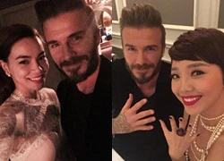 Tóc Tiên và Hà Hồ cùng khoe ảnh &#8220;tự sướng&#8221; với Beckham