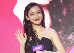 Angelababy quyến rũ với son đỏ và vai trần