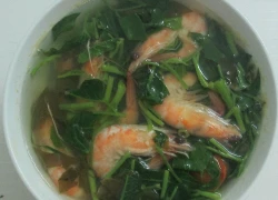 [Chế biến] - Canh chua rau muống nấu tôm