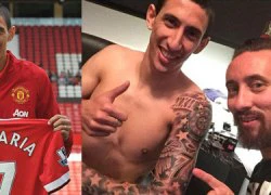 Di Maria thể hiện tình yêu với M.U bằng hình xăm mới