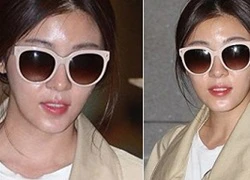 Ha Ji Won lộ mặt bóng nhẫy ở sân bay