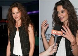 Katie Holmes trẻ trung bất ngờ với tóc xoăn