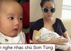 Ốc Thanh Vân khoe con 2 tháng tuổi đã thích nghe Sơn Tùng M-TP