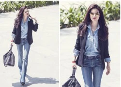 Trương Ngọc Ánh khéo mượn jeans khoe chân thon dài