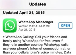 WhatsApp hỗ trợ gọi điện trên iOS