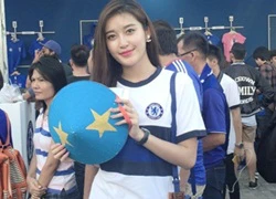 Á hậu Huyền My háo hức cổ vũ cho CLB Chelsea