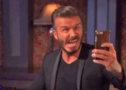 Becks làm mặt xấu chụp ảnh selfie