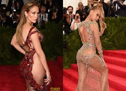 Beyonce, J.Lo gần như nude trên thảm đỏ Met Gala