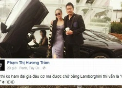 Hương Tràm khoe được đại gia &#8217;săn đón&#8217; bằng siêu xe Lamborghini