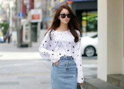 Mix đồ với chân váy denim cho mùa hè sôi động