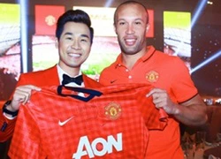 Nguyên Khang hào hứng giao lưu cùng danh thủ Mikael Silvestre