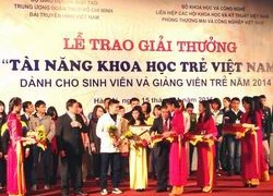 Tạm dừng xét tặng Giải thưởng &#8220;Tài năng khoa học trẻ Việt Nam&#8221; 2015 dành cho sinh viên