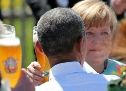 Bữa ăn sáng với bia Đức của ông Obama và bà Merkel