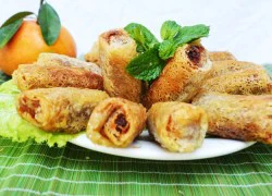 [Chế biến] - Chả giò đậu xanh, gỏi dưa leo cho ngày chay