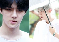 Chanyeol (EXO) đẹp đến khó tin trong mưa, Sehun mặt đầy "tàn nhang"