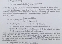 Đáp án đề thi vào lớp 10 môn Toán khu vực Hà Nội năm 2015