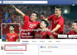 Fanpage của Công Phượng cán mốc 1 triệu like, gần gấp 3 Công Vinh