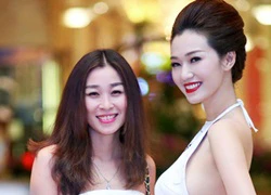 Khánh My mặc sexy, đi tiệc cùng chị gái