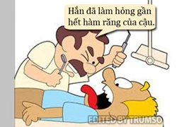 Khi nha sĩ khám răng cho tiền đạo