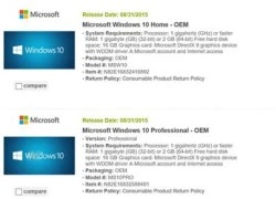 Lộ giá bán và thời điểm phát hành của Windows 10 OEM