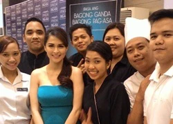 Marian Rivera mặc váy bó sát khoe bụng bầu trong sự kiện