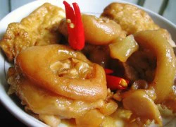 [Chế biến] - Móng giò kho giấm kiểu Hoa