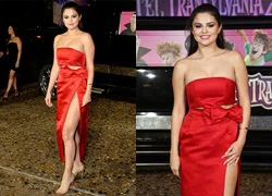 Selena Gomez khoe vai trần, chân thon