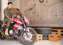 Tuấn Hưng khoe xe côn tay Yamaha FZ150i hàng độc