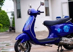 Vespa LX vẽ 3D hình hoa hồng