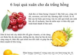 6 loại quả xuân cho da trắng hồng