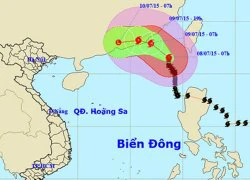 Bão hướng vào Trung Quốc, biển Đông có gió mạnh