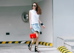 Bí quyết diện đồ jeans ngày hè của Khánh My