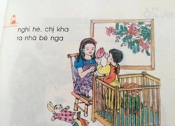 Ca sĩ Thái Thùy Linh bức xúc với sách tiếng Việt lớp một